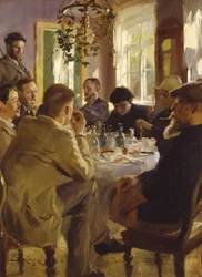 Artists luncheon at Brøndums Hotel